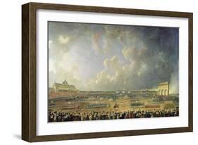 The Festival of the Federation at the Champ De Mars, 14 July 1790-Pierre-Antoine Demachy-Framed Giclee Print