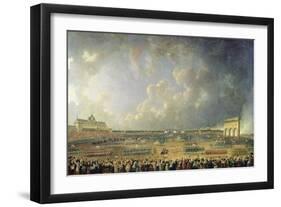 The Festival of the Federation at the Champ De Mars, 14 July 1790-Pierre-Antoine Demachy-Framed Giclee Print