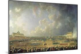 The Festival of the Federation at the Champ De Mars, 14 July 1790-Pierre-Antoine Demachy-Mounted Giclee Print