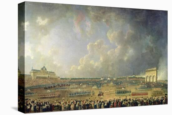 The Festival of the Federation at the Champ De Mars, 14 July 1790-Pierre-Antoine Demachy-Stretched Canvas