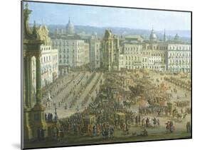 The Festival of the Four Altars in Naples, Ca 1757-Antonio Joli-Mounted Giclee Print