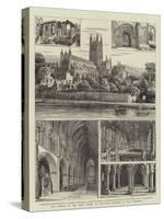 The Festival of the Three Choirs at Worcester, Sketches of the Cathedral-Henry William Brewer-Stretched Canvas