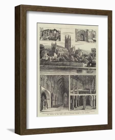 The Festival of the Three Choirs at Worcester, Sketches of the Cathedral-Henry William Brewer-Framed Giclee Print