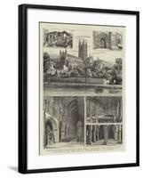 The Festival of the Three Choirs at Worcester, Sketches of the Cathedral-Henry William Brewer-Framed Giclee Print