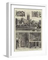 The Festival of the Three Choirs at Worcester, Sketches of the Cathedral-Henry William Brewer-Framed Giclee Print