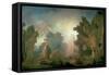 The Fete at Saint-Cloud-Jean-Honoré Fragonard-Framed Stretched Canvas