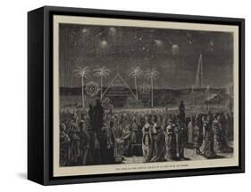 The Fete at the Crystal Palace in Honour of M De Lesseps-null-Framed Stretched Canvas