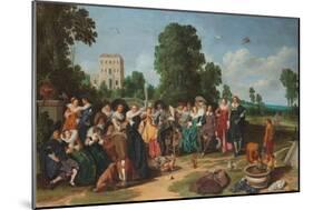 The Fête Champêtre, 1627-Dirck Hals-Mounted Giclee Print