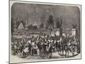 The Fetes at Paris, Fireworks and Illuminations at the Trocadero, Sketched from the Champ De Mars-A Provost-Mounted Giclee Print