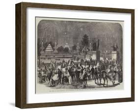 The Fetes at Paris, Fireworks and Illuminations at the Trocadero, Sketched from the Champ De Mars-A Provost-Framed Giclee Print