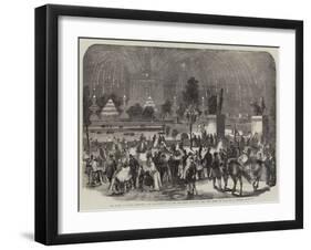 The Fetes at Paris, Fireworks and Illuminations at the Trocadero, Sketched from the Champ De Mars-A Provost-Framed Giclee Print