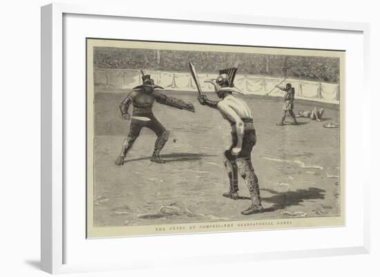 The Fetes at Pompeii, the Gladiatorial Games-null-Framed Giclee Print