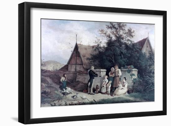 The Fiddler of the Village, 1845-Ludwig Richter-Framed Giclee Print