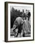 The Field Marshal Georgi Joukov, Soviet Defence Minister in New Delhi in India on an Elephant, 1957-null-Framed Photo