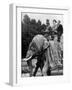 The Field Marshal Georgi Joukov, Soviet Defence Minister in New Delhi in India on an Elephant, 1957-null-Framed Photo