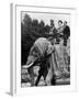 The Field Marshal Georgi Joukov, Soviet Defence Minister in New Delhi in India on an Elephant, 1957-null-Framed Photo