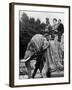 The Field Marshal Georgi Joukov, Soviet Defence Minister in New Delhi in India on an Elephant, 1957-null-Framed Photo