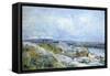 The Fields of D'Herblay in Springtime-Eugène Boudin-Framed Stretched Canvas