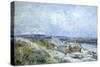 The Fields of D'Herblay in Springtime-Eugène Boudin-Stretched Canvas