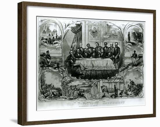 The Fifteenth Amendment, Signed by President Ulysses S. Grant-null-Framed Giclee Print