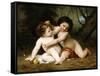 The Fight, 1864-William Adolphe Bouguereau-Framed Stretched Canvas