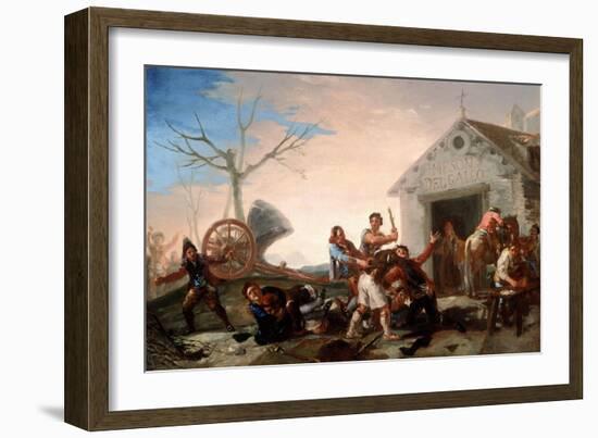 The Fight at the Venta Nueva, 1777-Francisco de Goya-Framed Giclee Print