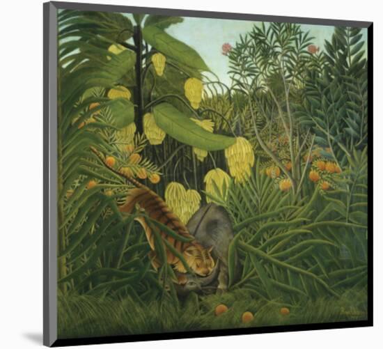 The Fight Between a Tiger and Buffalo, c.1908-Henri Rousseau-Mounted Art Print