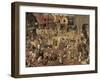 The Fight Between Carnival and Lent-Pieter Bruegel the Elder-Framed Art Print