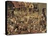 The Fight Between Carnival and Lent-Pieter Bruegel the Elder-Stretched Canvas