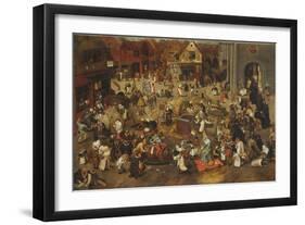 The Fight Between Carnival and Lent-Pieter Bruegel the Elder-Framed Giclee Print