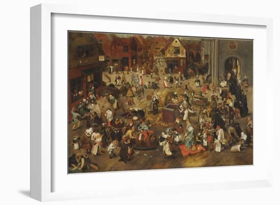 The Fight Between Carnival and Lent-Pieter Bruegel the Elder-Framed Giclee Print