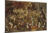 The Fight Between Carnival and Lent-Pieter Bruegel the Elder-Mounted Giclee Print