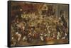 The Fight Between Carnival and Lent-Pieter Bruegel the Elder-Framed Stretched Canvas
