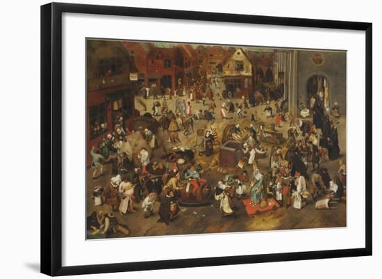 The Fight Between Carnival and Lent-Pieter Bruegel the Elder-Framed Giclee Print