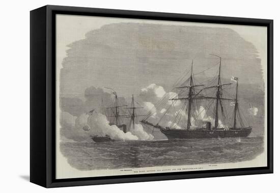 The Fight Between the Alabama and the Kearsarge-Edwin Weedon-Framed Stretched Canvas