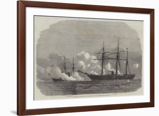 The Fight Between the Alabama and the Kearsarge-Edwin Weedon-Framed Giclee Print