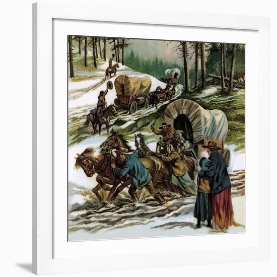 The Fight for the Wild West-Ron Embleton-Framed Giclee Print