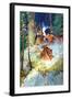 The Fight in the Forest-Newell Convers Wyeth-Framed Art Print