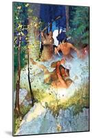 The Fight in the Forest-Newell Convers Wyeth-Mounted Art Print