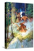 The Fight in the Forest-Newell Convers Wyeth-Stretched Canvas