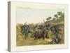 The Fight of the Rhinoceros with the Elefants-null-Stretched Canvas