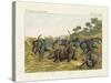 The Fight of the Rhinoceros with the Elefants-null-Stretched Canvas