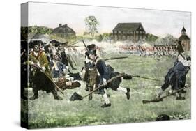 The Fight on Lexington Green, April 19, 1775, Beginning the Revolutionary War-null-Stretched Canvas
