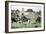 The Fight on Lexington Green, April 19, 1775, Beginning the Revolutionary War-null-Framed Giclee Print