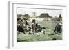 The Fight on Lexington Green, April 19, 1775, Beginning the Revolutionary War-null-Framed Giclee Print