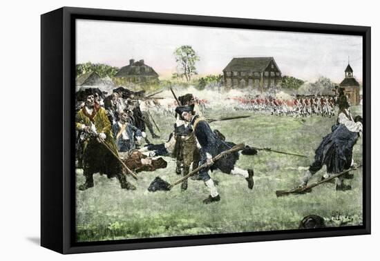 The Fight on Lexington Green, April 19, 1775, Beginning the Revolutionary War-null-Framed Stretched Canvas