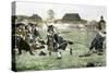 The Fight on Lexington Green, April 19, 1775, Beginning the Revolutionary War-null-Stretched Canvas