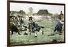 The Fight on Lexington Green, April 19, 1775, Beginning the Revolutionary War-null-Framed Giclee Print