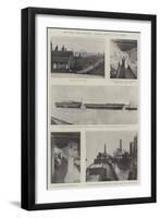 The Fight with Smallpox, Hospital-Ships in the Thames-null-Framed Giclee Print