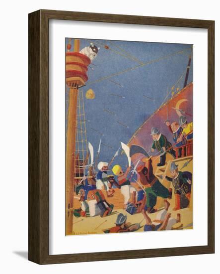 The Fight with the Corsairs, 1937-Sydney George Hulme Beaman-Framed Giclee Print